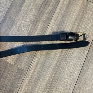 Women’s Madewell Skinny Black Leather Belt